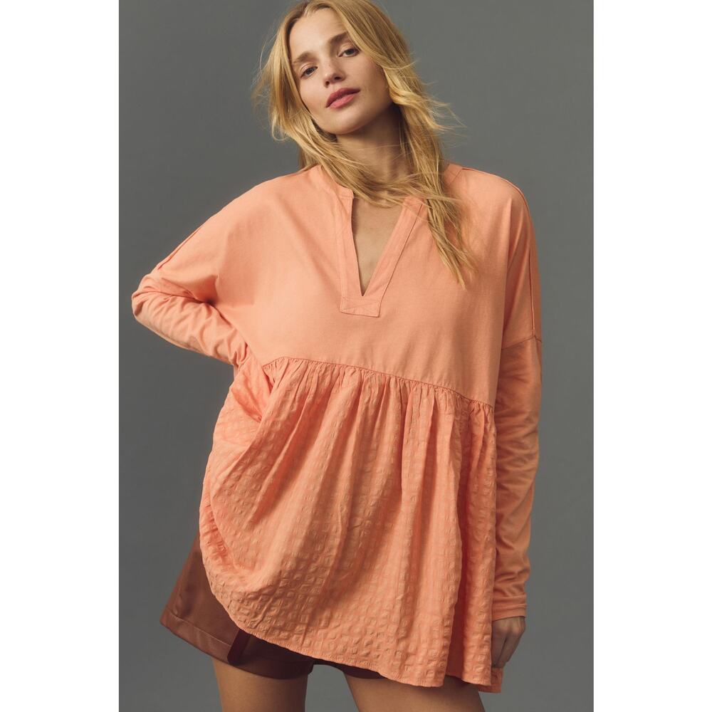 NWT Pilcro Long-Sleeve Babydoll Top - Large